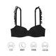 Victoria's Secret PINK Ruffled Strap Thin Paddy Bra Underwear Women's Summer 6CUK Black 65B 30B