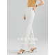 Mengshuya white tinsel three-proof straight jeans for women 2025 summer thin high waist slimming soft skin-friendly versatile trousers