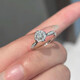 Pt950 Platinum Moissanite Color Diamond Ring Proposal Brilliant Star Ring Brilliant Galaxy Niche Gift for Girlfriend Brilliant Star 50 Points - Light Luxury Style Default Open Style (Size Can Be Adjusted)