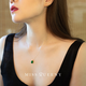 Chi Lvqi's Wei Sanyin Hidden Heart Jade Wushi brand 18k pendant necklace double-sided wear Chinese fashion design pendant