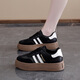 Woodpecker thick-soled mesh breathable German training shoes for women 2025 new summer retro niche height-enhancing shoes versatile board shoes beige 36