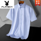 Playboy (Playboy) Daddy Sommer Kurzarm Shirt Top 2025 Neues lässiges loser Herren-Shirt Daddy Kurzärmler Kleidung DX6624 40 Gewicht über 130145jin [Jin ist 0,5 kg]