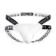 Half men's gay sexy no-take-off thong sexy beltless cotton large bag hollow buttocks exposed gay underwear for men white 3501 L