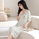 Modal Nightband Sommer Frauen 2025 Neues Modal Ice Seide kurzärmelig kühles Gefühl kann außerhalb von Heimkleidung Pyjamas Kleid 13297 2xl 140-160jin [Jin entspricht 0,5 kg] vor 16 Uhr am selben Tag geliefert