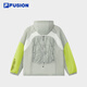 Filafusion Filafusion Herren gewebte Jacke Zhang Hao gleicher Stil 2025 Herbst Casual Lose Sun Protection Kapuze mit Kalt weißer Graugy M 170/92a/m