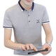 Joeone Summer Trend Lapel Herren T-Shirt Polo Shirt Business Casual Pure Cotton Collar Kurzarm Herren-T-Shirt-Kleidung weiß qy673 m