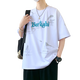 Playboy Brand 2025 Camisetas de manga corta para adolescentes de verano para estudiantes masculinos Copas de algodón puro ropa de verano de moda y hermosa 693 beige m 80-95Jin [Jin iguala 0.5 kg]