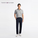 Tommy Hilfiger [Softness] Summer men's breathable pearl-floor mesh short-sleeved T-shirt with a slim POLOJ9195