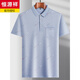 T-shirt à manches courtes à manches courtes de Hengyuanxiang. Silk de glace à l'âge moyen et âgé à demi-manche à manches à manches de glace âgée de Silk-9855 Grey Real Pocket M 48/165
