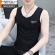Modal brand high-end men's vest hurdle sports bottoming shirt underwear slim fit inner wear suspender fitness sweatshirt D50 vest leopard dark gray 1 piece 4XL recommended 160-175Jin Jin equals 0.5 kg