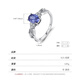Fall in love with French designer S925 sterling silver tanzanite blue diamond ring for women light luxury retro distressed mermaid tail index finger ring S925 sterling silver US size-5