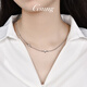 GsunG platinum chain set for women new PT950 star necklace AB chain platinum necklace female Cuban chain with bead chain PT950 chain set about 11 grams 43 cm pre-ordered
