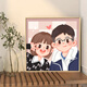 Shantou Lincun Wedding Gift Custom Digital Oil Painting Dy Fill Color Свадебные фотографии ручной роспись Акриловая декоративная живопись QX11150 20*20 см толщиной твердое дерево внутреннее кадре_highlight пигмент+