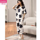 Pyjamas de coton pur modal pour les femmes en été pantalon recadré à manches courtes pour les femmes minces de grandes tailles vêtements d'été 9854 m recommandés 80-100 Jin [Jin est égal à 0,5 kg] usure