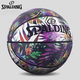 斯伯丁（SPALDING）篮球自然风格涂鸦室内外比赛黑金灵境礼物7号篮球 五角星 76-867Y 银蓝【随机赠品 七号篮球(标准球)