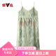 Camisón de sospecho de yalu con almohadilla de pecho pijama delgada delgada de algodón puro y lujurioso vestido casual QM6624 l