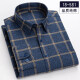 Spring New Pure Cotton Plaid Hemd Herren-Langarmgeschwindigkeits-Casos-Casom-Mitte-Alter-Pullover-Top-Baumwoll-Hemd 18-686 XL 41