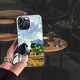 Dingding ding ding apple whone ding phone case ins style van gogh huile peinture style objectif tout compris petit style de femme frais adaptée à l'iPhone11 / 12/13/14/11