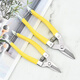RSRDDYA grade Luoding fruit scissors, medium yellow, small yellow and thin fruit scissors, garden scissors, stainless steel fruit picking scissors, orange pruning pruning, vegetable and fruit scissors, large - yellow Luoding fruit picking scissors, 10 pieces