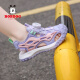 Babudou (Bobdog) Sandalias de niñas zapatillas para niños de la playa de verano Sandalias de princesas de verano Sandalias sin deslizamiento suave de niños medianos y grandes para estudiantes de primaria Pink and Purple [K983]] 31 Tamaño de tamaño aproximadamente 19.7 cm