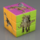 Oin Kindergarten Creative de tercer nivel para niños Rubik Dinosaur Dinosaur Animal Fruit Car Toy inteligente Rubik's Regalo Bestia de educación temprana