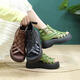 KUXA 2025 summer new style hand-woven fish mouth sandals heightened Rome breathable retro women's shoes dark brown 37