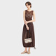 CHARLES&KEITH25夏季新品链条绳结包挂小方包腋下包CK2-20271647 Taupe Canvas米色/灰褐色 S
