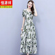 
Hengyuanxiang middle-aged mother M mom summer temperament chiffon dress 2025 new women's summer fashionable light luxury skirt 9731 red flower M (86-96Jin[Jin equals 0.5 kg])