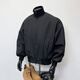 IZEXX bomber jacket men's autumn American silhouette short workwear stand collar baseball uniform JM88 black XL