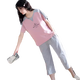 
Yalu pajamas for women with breast pads for summer without wearing bras, cotton short-sleeved cropped pants for women can wear home clothes suits with chest pads for seven points: 679-Barbie Bear M 75-95Jin [Jin equals 0.5 kg]
