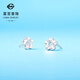 Caibai Jewelry Platinum Earrings Pt950 Platinum Sweet Flower Fashion Fish Scale Flower Earrings Price Approximately 2.00g