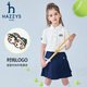 HAZZYS children's clothing for boys and girls 2025 summer new Polo short sleeves off white 130