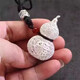 KZD999 sterling silver men's and women's pendant with Ruyifu character hollow out full silver gourd pendant gift 7.88g sold out and 10 pieces left