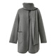 Sancai Ingenious Coat 100 Sheep Wool Sancai 2025 Winter New Gray Double-Sided Woolen Coat Women S