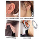 First encounter with titanium alloy earrings, medical titanium alloy earrings to support ear holes and prevent inflammation, medical ear bone earrings for men, 8mm+10mm+12mm, 2mm three pairs, free 6 packs of alcohol cotton