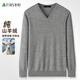 Shanshan pure cashmere cashmere sweater men's autumn and winter warm business casual V-neck bottoming knitted sweater men's clothing