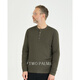 TWO PALMS imported 100% Merino wool Henry collar sweater men's sweater thin spring and autumn black L