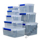 Caja de recién llegado de gran tamaño con refrigerador de cocina de hotel tapa caja de almacenamiento de alimentos congelados de refrescos rectangulares transparente caja de plástico Agregar 9928 de alta gama (30 litros) [Tipo de cubierta de prensa]