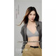 
Thin French Triangle Cup Sexy Deep V Underwear for Women Summer Slim Strap No-Rings Back-Up Anti-Sagging Bra Champagne S [32/70ABC]