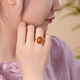 Dara beeswax ring open single ring S925 silver gold-plated old wax women's ring for mother in the year of birth, Chinese Valentine's Day gift for girlfriend