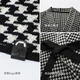 Elle Houndstooth Wollschal für Frauen im Winter Neue Mode vielseitiger Schal für Frauen Cloak Office Klassiker Schwarz