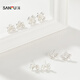 Sanfu 925 silver lace garden earrings pair, elegant sweet jewelry accessories earrings 843738 9230 1 gram
