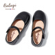 Balachi Kinderschuhe Mädchen Single Li Lederschuhe Frühling und Herbst Matte Performance Schuhe Mädchen Bühnenschuhe BL3313 Schwarz 34