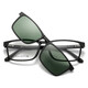 Nuevos gafas de estilo, gafas de sol, día y noche de doble propósito de polarización magnética Espejo, conductor conductor de gafas de sol de pesca clips, 12149 marco + 5 set de clip magnético espejo