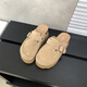 S.Sofea Birkenstock-Schuhe für Frauen im Frühjahr und im Sommer erhöhten Kork-Sohle Mules Retro-Stil 677-2 Aprikosenkamelfarbe 37