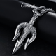 GsunG Platinum Trident Pendant Men's PT950 Pure Platinum Pendant Fashion Neck Jewelry Gift for Boyfriend on Chinese Valentine's Day Customized deposit, please contact before shooting