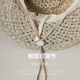 MISMEMO French holiday straw hat for women 2025 new spring and summer hollow saltwater straw travel flat brim sun hat, straw brown color