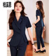 Bai Xien Sales Work Cloth Clothanzuganzug Anzug Erkennen Sie weibliche Sommer 2025 Neues kleines Temperament professioneller Rezeption Manager 9731 Kurzarm schwarzer Anzug + Rock <.Sehe Bild> s