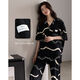 
Yalu pajamas for women in summer modal short-sleeved trousers thin summer 2025 new ice silk summer home clothing 12049 brown M (160 size) recommended weight 80-100 Jin [Jin equals 0.5 kg]