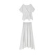 Commander Xiong Jiang Zuo Yunwu Light Smoke, irregular temperament, lace-up linen shirt + high-waisted skirt, two-piece set for women 6227 beige M
